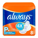 Absorvente Always Seca P com Abas 8 unidades