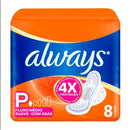Absorvente Always Suave P com Abas 8 unidades