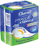 Absorvente Proteção Classica - Com Abas Fluxo Leve 8 Unidades - Charms