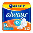 Absorvente Always Seca P com Abas 32 unidades