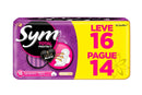 Absorvente Sym Cobertura Suave Com Abas Leve 16 Pague 14