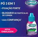 Pó Fixador de Dentadura Corega 3 em 1 Sabor Menta 22g
