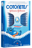 Hastes Flexíveis Cotonetes Johnson & Johnson com 75 unidades