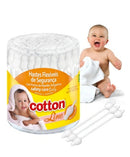 Hastes Flexíveis Bebê C/ Ponta De Segurança Algodão 45un