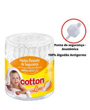 Hastes Flexíveis Bebê C/ Ponta De Segurança Algodão 45un