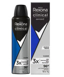 Desodorante Antitranspirante Aerosol Rexona Men Clinical Clean 96h 150ml