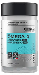 Ômega-3 + Treonina + Magnésio 1000mg 60 Cápsulas Fortlife Sem Sabor