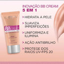 Base BB Cream L'Oréal Paris 5 em 1 Dermo Expertise Cor Média FPS 20 30ml
