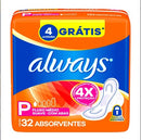 Absorvente Always Suave P com Abas 32 unidades