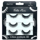 Cílios Postiços com 3 Pares Hello Mini